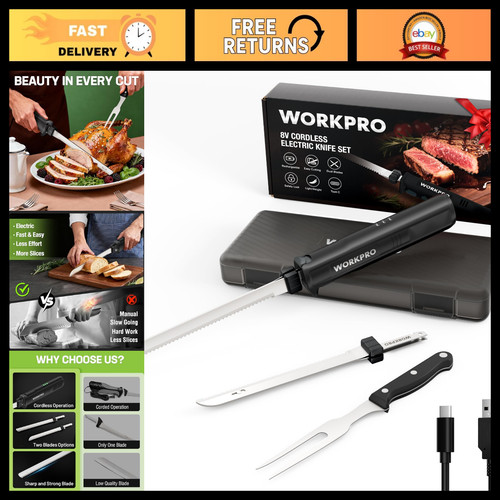 Cordless electric meat - electric, slicing